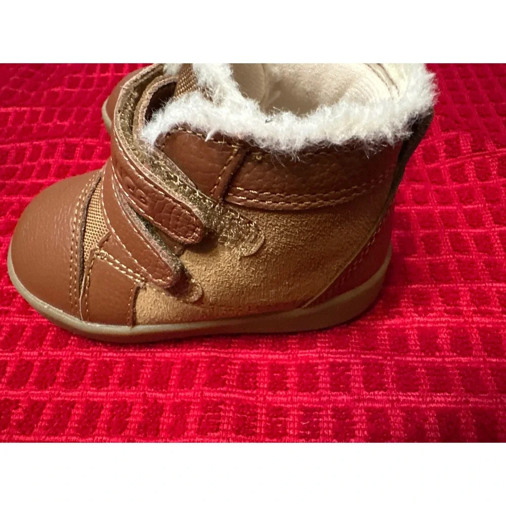UGG Kids Rennon II Chestnut Leather Suede Boots 1143651I Brown Size 4/5 Infant